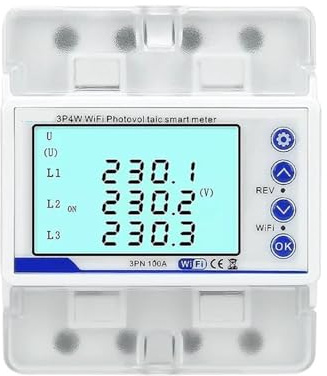 3Phase380V 100A Smart Power Meter Tuya Bi-Directional KWh Meter with Over Under Voltage Protector Relay Switch Curre