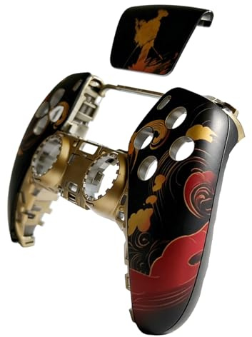 IFEEHE Faceplate Housing Custom Gold Front Touch Pad Cover With Tools for PS5 Controller