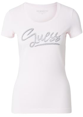 GUESS Damen T-Shirt Strass Rosa ES26GU20 W6RI24J1314 A627