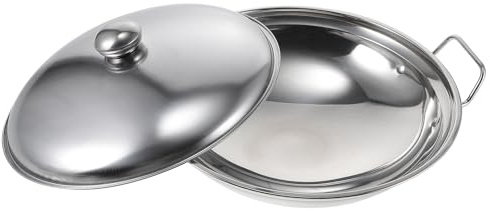 ABOOFAN Olla de Acero Inoxidable Tapa para Cocina Rápida y Larga Duración, Olla Caliente Doméstica Adecuado para Estufa de Alcohol y Peroles de Cocina Varios estilos