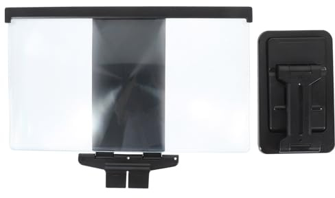 OATIPHO Amplificateur D'écran Lentille Acrylique Pliable Anti-lumière Bleue Noir Support Magnifiant de Téléphone Portable pour Maison et Bureau pour Smartphone