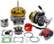 GOOFIT gold 44mm Kolben Zylinder Vergaser Luftfilter zündspule Set Big Bore 53ccm 54cc Top Kit von Für 47cc 49cc 2-takt Motor Tasche Atv Quad Motocross