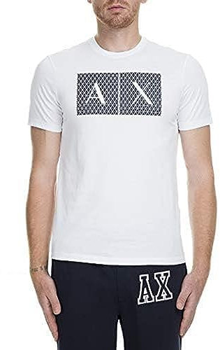 Armani Exchange Herren 8nztck T-Shirt, Weiß, XL