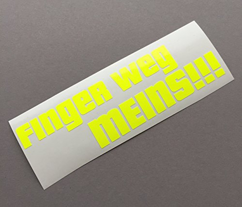 Schönheits Shop Finger Weg NEON GELB Shocker Autoaufkleber Tuning Sticker Decal Turbo Illest Aufkleber
