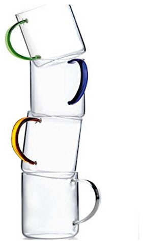 Ibili - Taza de cristal, 0,3 litros, borosilicato, 1 unidad, el color se envía al azar