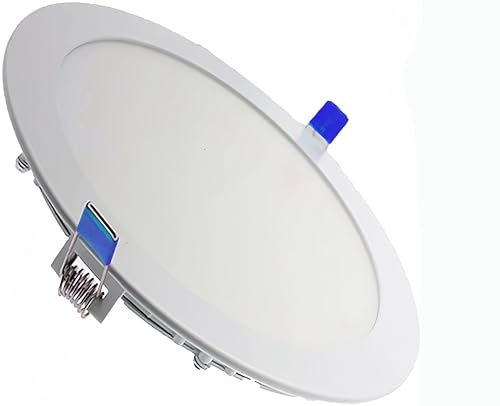 LEDUNI ® Downlight Panel LED Redondo 20W Circular 2000LM Color Blanco Neutro 4000K Angulo 120 IP40 OPAL Aluminio 225 * 12Hmm Dimension de corte 205mm