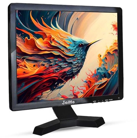 JaiHo Écran PC 17 Pouces Moniteur HDMI 1280x1024 4:3 Couleur LCD Ecran Moniteur avec HDMI/VGA/AV/BNC/USB pour PC Raspberry Pi Vidéo Ordinateur, Deux Haut Parleurs, VESA