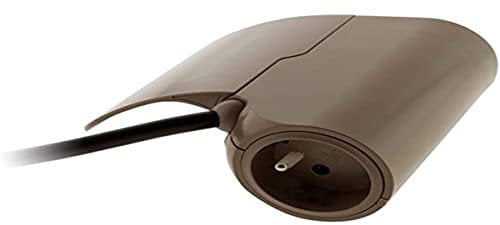 Thomson Multiprise pour canapé 1 prise 2P+T 16A + 2 USB Marron