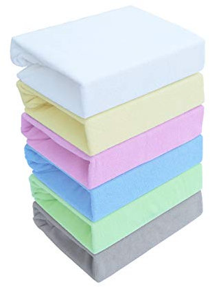 Spannbettlaken Kinderbett FROTTE 60x120 70x140 80x160 Top Qualität Hohe Gewicht 180g/m2 (80x160, Weiß)