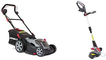 SPRINT 18V Lithium-Ion 37cm Cordless Lawn Mower 370P18V + 18V Lithium-Ion Grass Trimmer Body 18GT