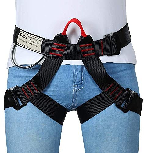 HandAcc Klettergurte, sichere Sicherheitsgurte für Baumklettern, Outdoor-Training, Höhlen, Klettern, Abseilen, Halbriemen, für Damen, Herren und Anfänger