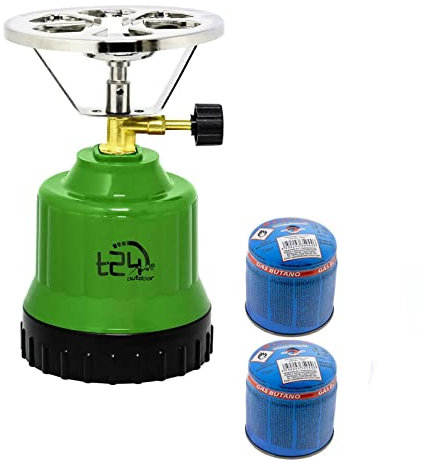 Gaskocher Campingkocher Kocher 2 x Kartuschen E190 Kohleanzünder Shisha