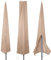PATIO PLUS Housse de Parasol avec Fermeture, Housse de Protection pour Parasol de Jardin, Anti-UV, Anti-Vent, Étanche, Tissu Oxford 600D Parasol Couverture de Parasol Postuler à Ø 1.8-3.4m (Kaki)