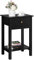 Yaheetech Nachttisch Beistelltisch mit Schublade und Ablage Holz Nachtkonsole Sofatisch Nachtkommode Telefontisch 40 x 30 x 61 cm, Schwarz