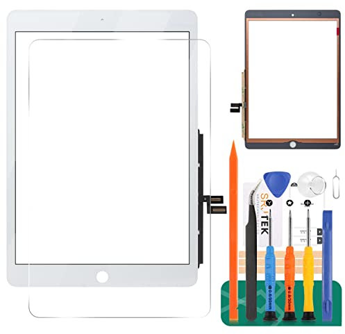 per iPad 10.2 Pollice 2019 2020 7th 8th Touch Screen Digitizer Vetro di Ricambio A2197 A2198 A2428 Touch Display Panel Kit Parti di Riparazione (Non LCD, Nessun Pulsante Home) (Bianco)
