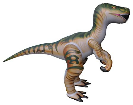 Jouet Dinosaure Raptor Gonflable – Grande décoration Gonflable Jurassic pour Enfants, décoration de Chambre, Anniversaires, Piscine et Jeux en extérieur