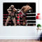 Tapetenbanner mit starkem Mann, Wandkunst, Kickboxen, Muay Thai, Kampfsport-Poster, Workout, Sport, Flaggen, Fitnessstudio, Dekoration, 96 x 144 cm