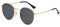Dollger Kleine Runde Polarisiert Sonnenbrille für Damen Herren Metal Retro Trendige Deko brille UV400 Grau Linse und Goldener Rahmen