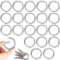 20 stück Karabiner Rund, Karabinerhaken Rund 20mm, Runder Karabiner Silber, Karabiner Ring, Rundkarabiner für Tasche Schmuck Schlüsselanhänger Schlüsselring Hundeleine DIY Handwerk Machen