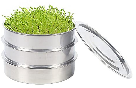 Germinador automático de acero inoxidable con colador de metal para semillas