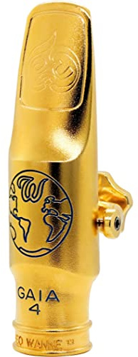 Theo Wanne Vintage Gaia 4 Alto Saxophone Mouthpiece - Roll-Over Shark Gill Baffle - Full, Rich and Fat Traditional Sound – Large Stadium Chamber - Includes Reed Replacer Cap