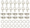 Schmuck Verschlüsse Set Karabinerverschluss Schmuck 20 Stücke Hummerverschlüsse 40 Stücke Offene Biegeringe 40 Stücke Quetschkalotten Silber DIY Zubehör für Armkette Halskette Armband