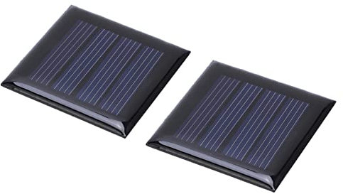 DEWIN Mini Solarmodule, 2 Stück 2 V 210 mA Mikro-Solarmodule Mini-Solarzellen DIY elektrisches Spielzeug Materialien Photovoltaik-Ladegerät 40 x 40 mm/1,6 x 1,6 Zoll