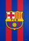 Displate Offiziell FC Barcelona MetallPoster Magnetische Befestigung Inklusive Lizenziert Bilder Hochwertiges Poster FC Barcelona - Crest - Crest red stripes Poster 45 cm x 32 cm