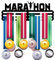 PH PandaHall Appendiabiti per Medaglie Espositore Porta Medaglie della Maratona Premi Ribbon Cheer 3 Linee Sport Award Rack Portamedaglie da Muro Telaio Ginnastica Supporto da Corsa Oltre 60 Medaglie