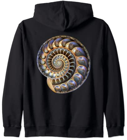 Fibonacci, Spirale, Muschel, Schnecke, Phi, Symbol, goldenes Verhältnis Kapuzenjacke