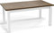 WFL GROUP Moderner Rechteckiger Ausziehbarer Esstisch - Platzsparend - Weiße Holzbeine - 120 bis 160 cm - Hergestellt in EU - 120 x 67 cm - Lefkas Eiche