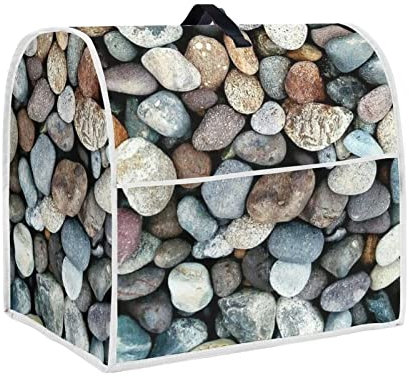 HUISEFOR Stand Mixer Cover Compatible with Kitchen Aid Mixer, Cobblestone Printed Kitchen Decorations Dust Proof Mixers Protector Cover with Top Handle and Pockets, L(6-8 qt)