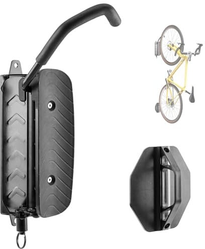 Vousile Drehbarer Fahrradträger Wandhalterung, Fahrradaufhänger für Garage, Aufbewahrung, Fahrradträger, drehbarer vertikaler Wand-Fahrradträger