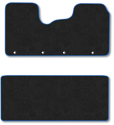 Renault Trafic (2014+) [Crew Cab] Carpet Car Mats | Blue Edge Trim Tailored Fit Floor Mats Full Coverage Protection Accessories Easy Clean Anti Slip Made in the UK