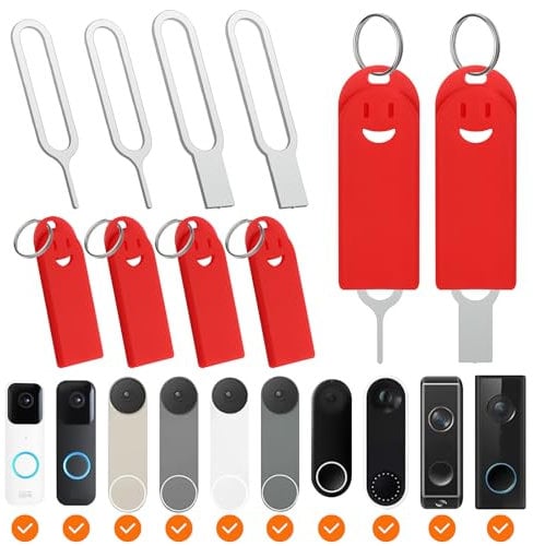 CHolic 4Pack Doorbell Key for Blink, Replacement Doorbell Key Compatible With Blink Video Doorbell,Release Tool Removal Pin Security Key Tool