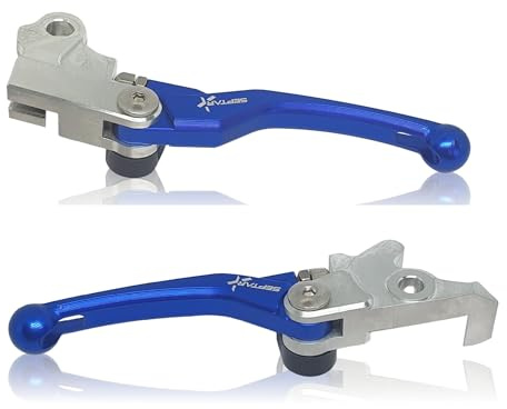 SEPTAR Paar Bremshebel, bruchsicher, verstellbar, Fantic 50 125 Performance 2020-2023, Blau