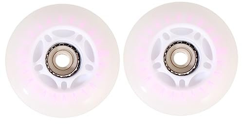 DIKACA Rollschuh-Schlittschuhe 2er-Pack 68 mm PU blinkende -Skates ohne Lager