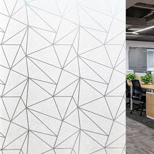 KROMAPOLIS PVC Fensterfolie Blickdicht Selbsthaftend - Fensterfolie Sichtschutz Milchglasfolie Selbstklebend Fenster Badezimmer 90 x 400 cm