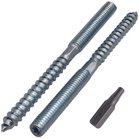 SKIR'CO (4 pezzi) Bulloni M8 x 100 mm, viti con tassello filettato a doppia estremità, bulloni a doppia testa