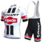 Generic Herren Radtrikot kurzärmliges Set Radbekleidung Pro RennradJersey und Radhose mit 19D Gepolstert (White-1, XL)