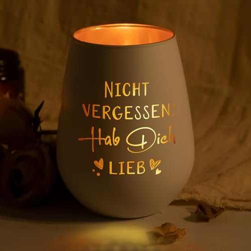 Craftique Liebe Geschenke für Freundin - Windlichter - Geschenk für Frauen, Geschenke für Sie, Inspirierenden Geburstagsgeschenk für Beste Freundin, Schwester, Mama, Frau, Papa, Oma, Tochter, Opa