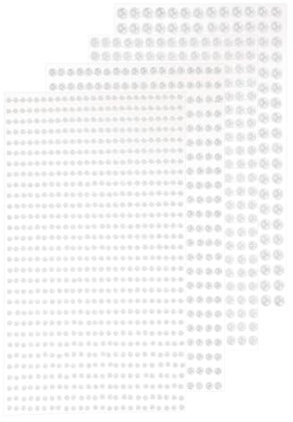 QUARKZMAN 3090 Stück 4 Blätter Strasssteine 3/4/5/6 mm selbstklebende Strasssteine Glitzersticker für DIY-Dekoration, Weiß