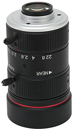 Leapiture Manuelles Iris-Kameraobjektiv, 12 MP-Montageobjektiv, Festzoom-Kameraobjektiv, Industriekameraobjektiv, manuelles Iris-Makroobjektiv, Schwarz für die Fotografie