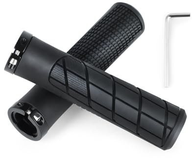 ZCYLPT Bike Handlebar Grips,Professional Mountain Bicycle Grips with Aluminum Lock Non-Slip Rubber Handle Grip for Bicycle MTB Cycling (047)