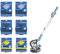 Set: smerigliatrice giraffa da 650 W e 18 pezzi di rete abrasiva mix, SOFT, multi diametro 225 mm 60,240