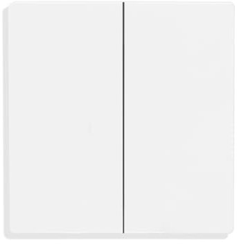 CNBINGO Rocker Button Switch, Plastic White Wall Plate, Electrical Single Light Switch