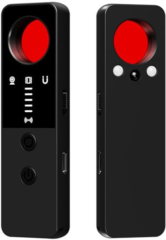 VenirCool - Detector de cámara oculta, detector antiespía 7 en 1, detector de insectos y detector de cámara, detector de luz rojo infrarrojo magnético inalámbrico para viajes, coche, hotel