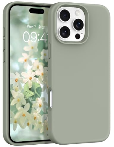 YINLAI Silikon Hülle für iPhone 16 Pro Kompatibel mit Magsafe,Kupfer Grün | Magnetisch,Stoßfest,Kratzfest,Ultra Dünne-Weich,Rundumschutz,Dauerhaft Premium Silikon Handyhülle für iPhone 16 Pro 6.3