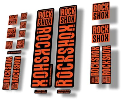 Fork Replacement Decal MTB Suspension Cycling Sticker Compatible for Rock Shox 30 32 RS1 Series Orange (Matte)