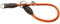 HUNTER Dressurhalsung FREESTYLE, Farbe: orange, strapazierfähiges Tau mit Polyamid-Kern, weich & robust, wetterfest & pflegeleicht, ideal für Training & Alltag, Größe: S
